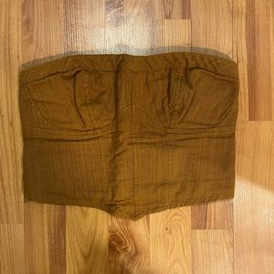 Free People Mustard Strapless Top